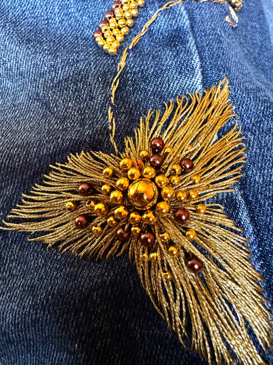 Hand Embroidered Jeans