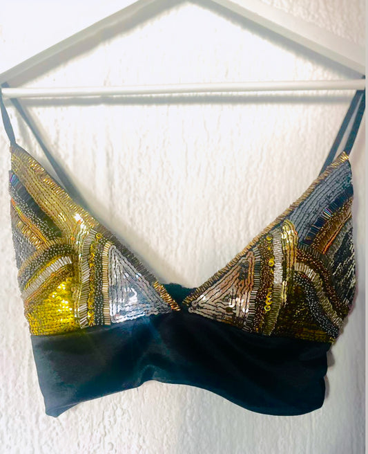 Golden Mirage Beaded Bralette