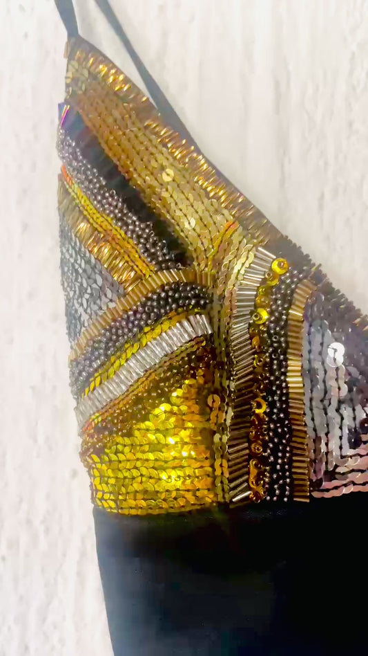 Golden Mirage Beaded Bralette